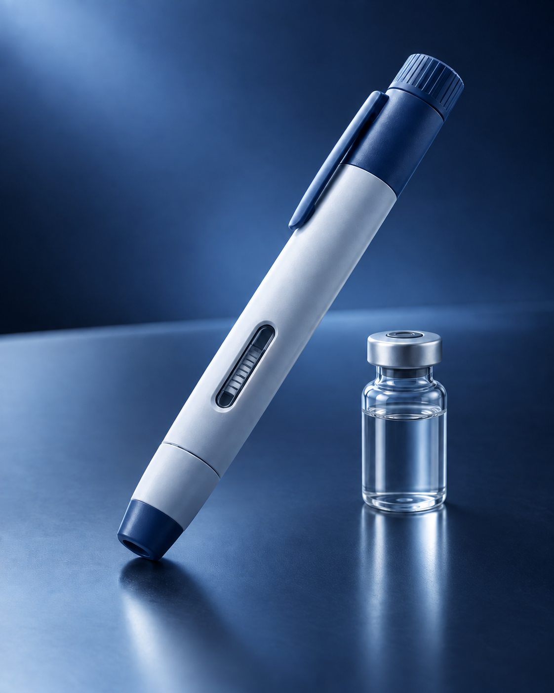 Realistic multi dose pen and sterile glass vial